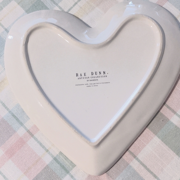 Heart plate I DO Stoneware Rae Dunn Wedding Love Anniversary Candle Tray Display - Picture 2 of 4